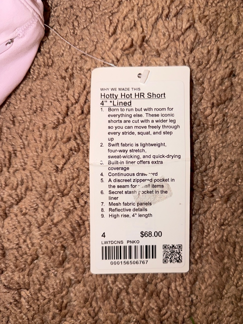 Lululemon Light Pink Athletic Running Shorts NWT - Picture 4 of 4